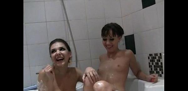  Sexy lesbian students fuck in Jacuzzi